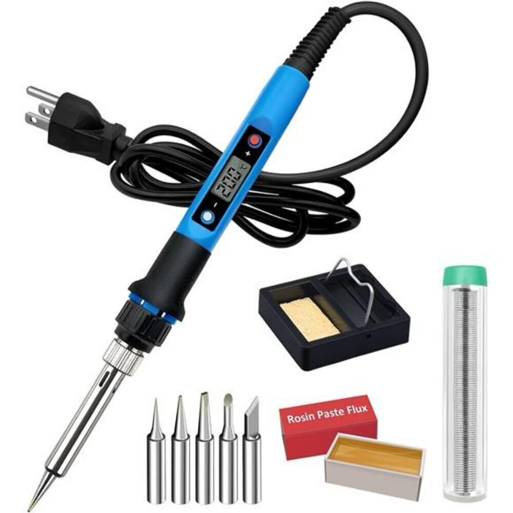 Soldering Iron Kit 80W 110V Fast Heat up in 10s LCD Digital Adjustable Temperatu